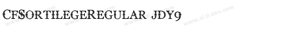 CfSortilegeRegular-jdy9字体转换