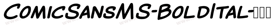 ComicSansMS-BoldItal字体转换