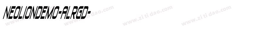 NeolionDemo-ALRgD字体转换