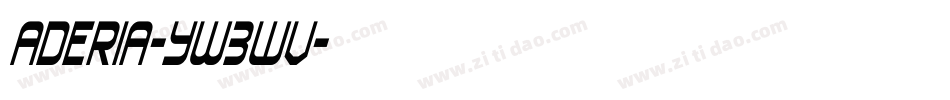 Aderia-yw3WV字体转换