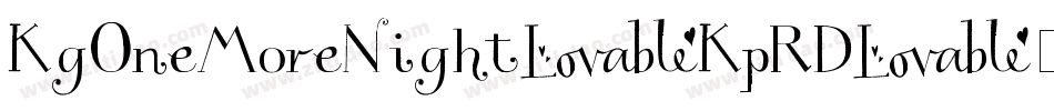 KgOneMoreNight-KpRD字体转换