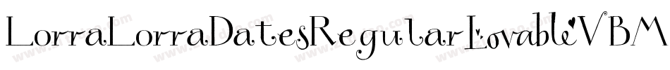 LorraLorraDatesRegular-VBM6字体转换