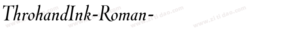 ThrohandInk-Roman字体转换