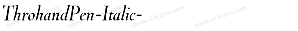 ThrohandPen-Italic字体转换