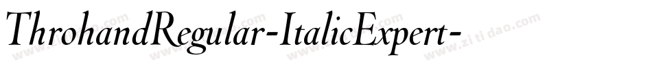 ThrohandRegular-ItalicExpert字体转换
