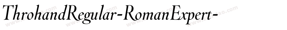 ThrohandRegular-RomanExpert字体转换