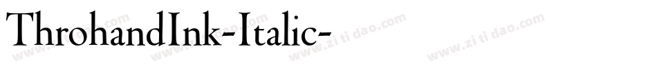 ThrohandInk-Italic字体转换