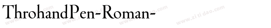 ThrohandPen-Roman字体转换