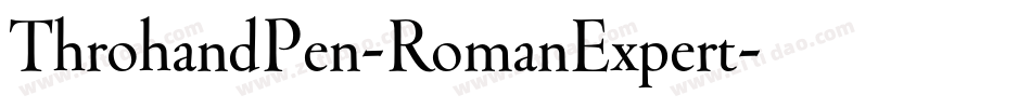 ThrohandPen-RomanExpert字体转换