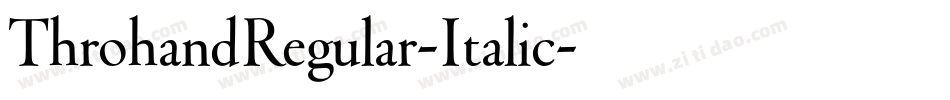ThrohandRegular-Italic字体转换