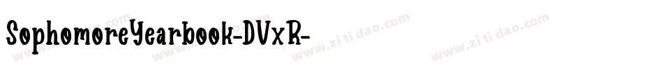 SophomoreYearbook-DVxR字体转换
