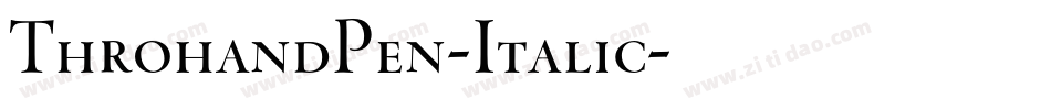 ThrohandPen-Italic字体转换