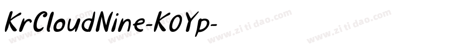 KrCloudNine-K0Yp字体转换