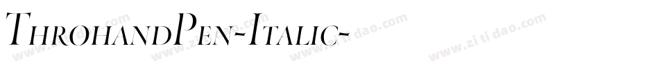 ThrohandPen-Italic字体转换