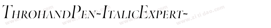 ThrohandPen-ItalicExpert字体转换
