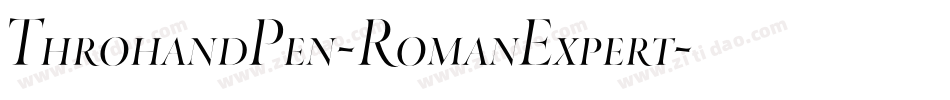 ThrohandPen-RomanExpert字体转换