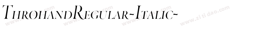 ThrohandRegular-Italic字体转换