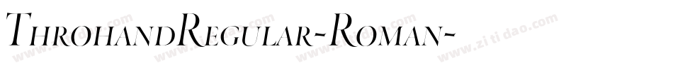 ThrohandRegular-Roman字体转换