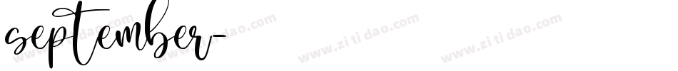 september字体转换