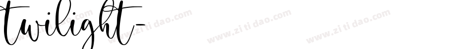 twilight字体转换