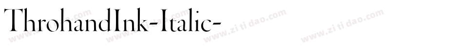 ThrohandInk-Italic字体转换