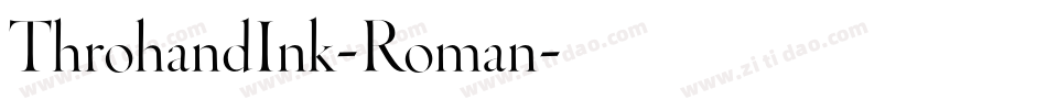 ThrohandInk-Roman字体转换