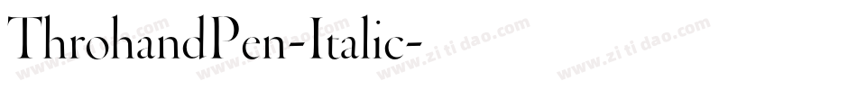 ThrohandPen-Italic字体转换