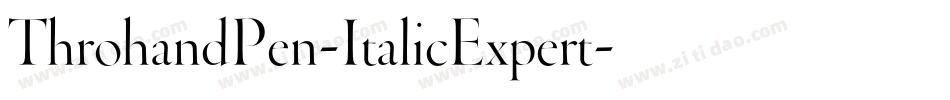 ThrohandPen-ItalicExpert字体转换