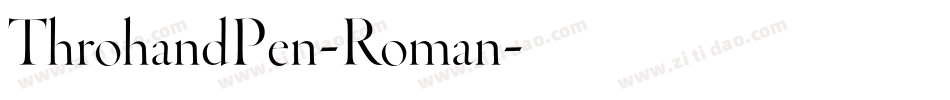 ThrohandPen-Roman字体转换