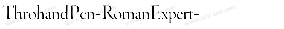 ThrohandPen-RomanExpert字体转换