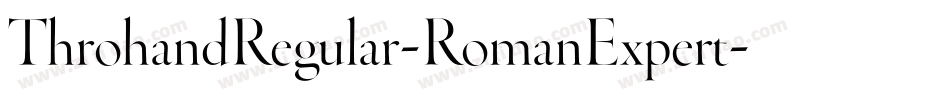 ThrohandRegular-RomanExpert字体转换