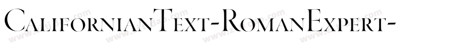 CalifornianText-RomanExpert字体转换