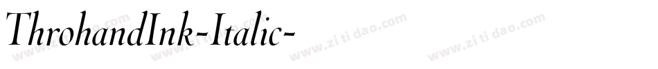 ThrohandInk-Italic字体转换