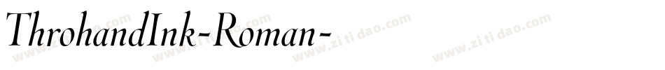 ThrohandInk-Roman字体转换