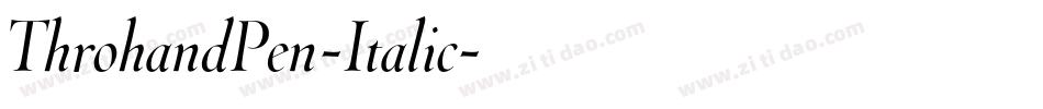 ThrohandPen-Italic字体转换