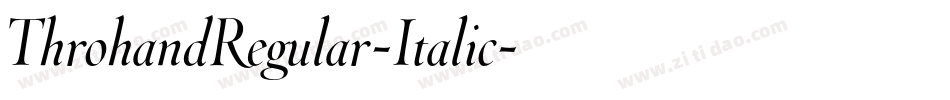 ThrohandRegular-Italic字体转换