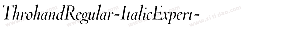 ThrohandRegular-ItalicExpert字体转换