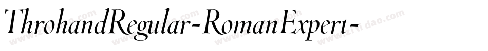 ThrohandRegular-RomanExpert字体转换