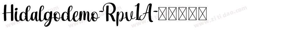 Hidalgodemo-Rpv1A字体转换