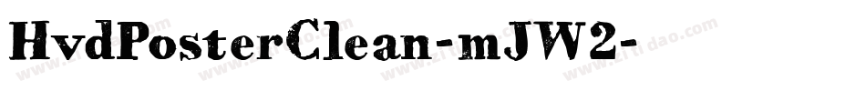HvdPosterClean-mJW2字体转换