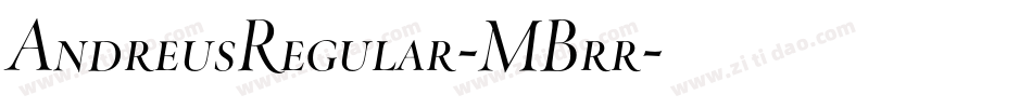 AndreusRegular-MBrr字体转换
