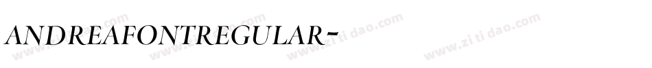 andreafontregular字体转换