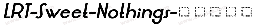 LRT-Sweet-Nothings字体转换