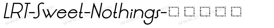 LRT-Sweet-Nothings字体转换