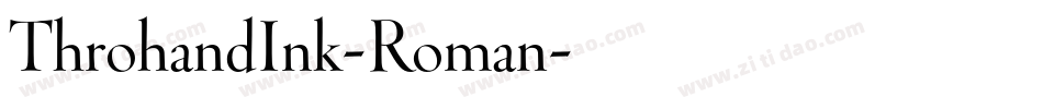 ThrohandInk-Roman字体转换