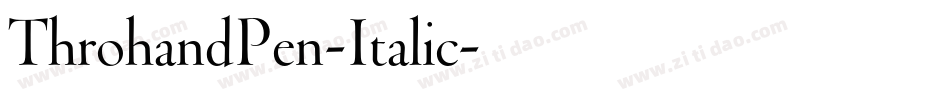 ThrohandPen-Italic字体转换