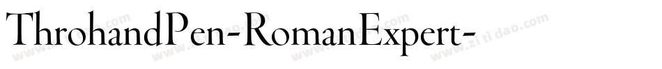 ThrohandPen-RomanExpert字体转换