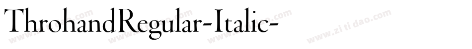 ThrohandRegular-Italic字体转换