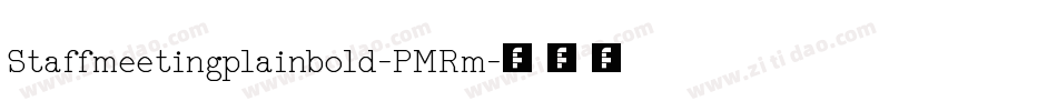 Staffmeetingplainbold-PMRm字体转换