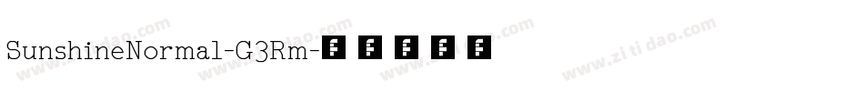 SunshineNormal-G3Rm字体转换